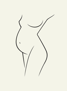 recommend clip art: Pregnant Woman Body Logo. Vector illustration