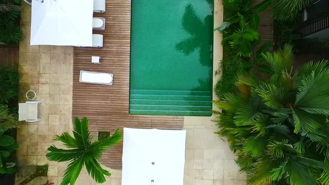 Pool from a boutique hotel in costa rica at the caribbean