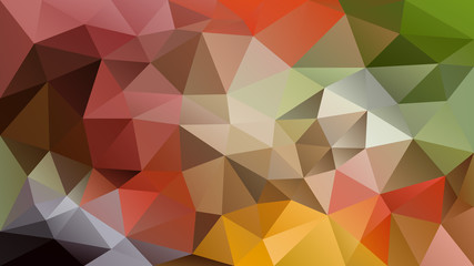 vector abstract irregular polygon background - triangle low poly pattern - green orange red autumn color