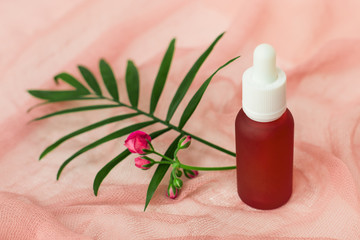 cosmetic bottles, pink oil jars,