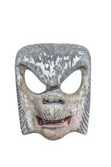 old monkey mask, isolate