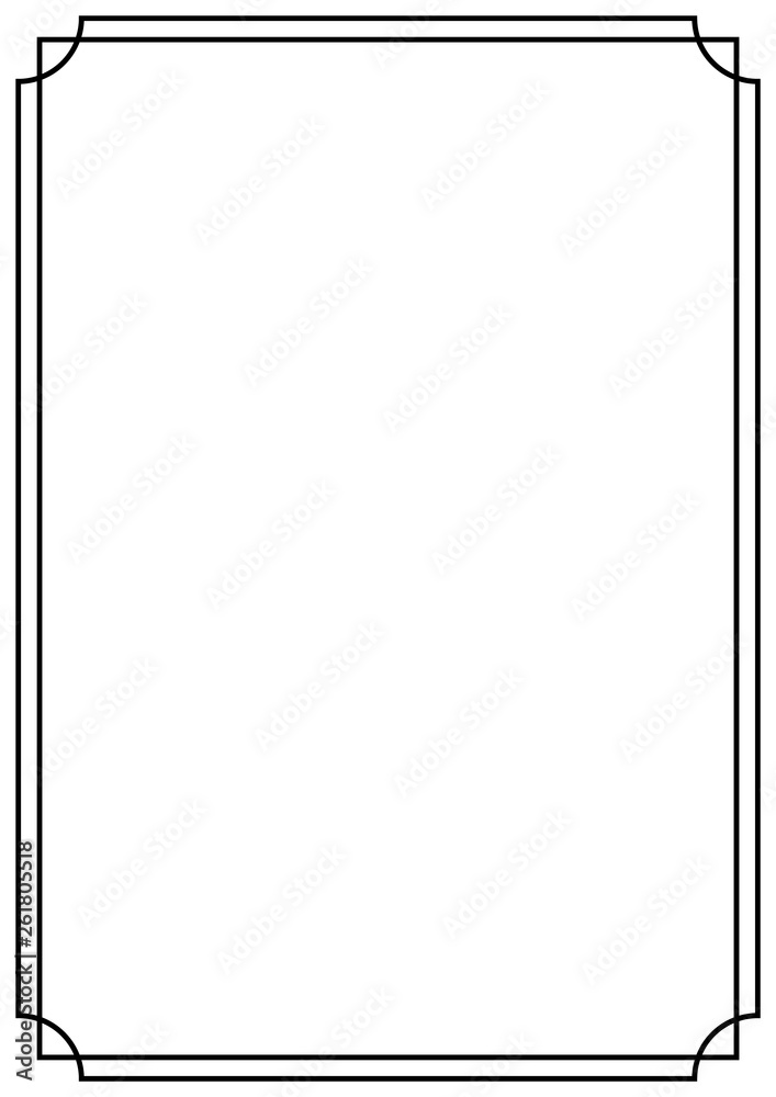 Wall mural vector page border a4 design for project.