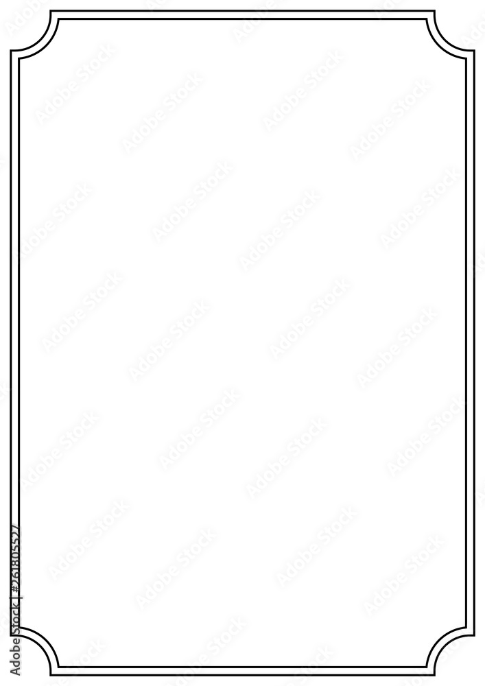 Wall mural vector page border a4 design for project.
