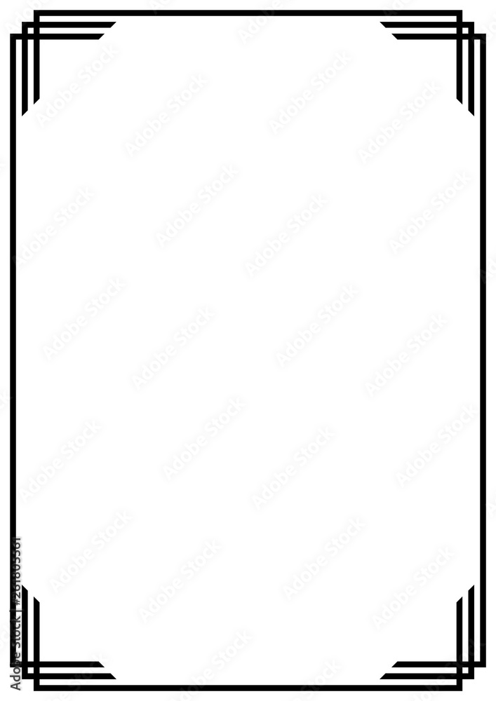 Wall mural vector page border a4 design for project.