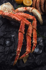 Set of fresh seafood