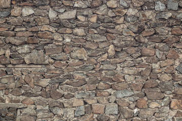 closeup view of the old stone wall. texture.