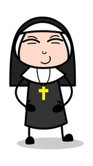 Tickle - Cartoon Nun Lady Vector Illustration﻿