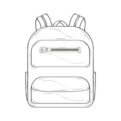 sketch of the backpack, sketch