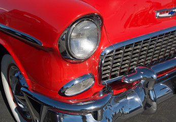 Obraz na płótnie Canvas Car part art is specifically cropped to create interesting designs from classic American cars 04/06/2019