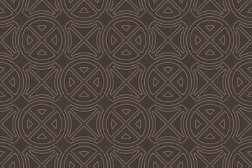 circle abstract elements, seamless pattern
