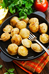 Dumplings in the frying pan