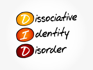 DID - Dissociative Identity Disorder acronym, health concept background