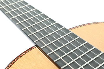 Fototapeta premium Classic guitar neck isolated on white background