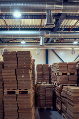 Warehouse with modern ventilation system full parcells.