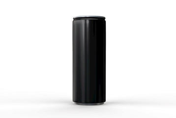 Aluminum can mockup on background. 250ml aluminum soda can mock up.