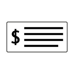 Invoice line icon. Payment and bill invoice. Order symbol concept. Tax sign design. Paper bank document icon. Vector invoice icon eps10