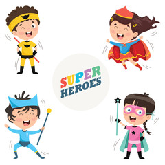 Vector Illustration Of Superheroes