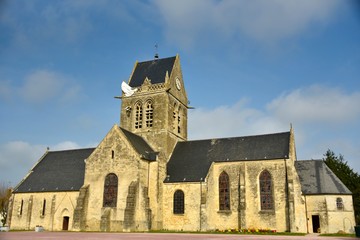 Fototapeta na wymiar Sainte-Mère-Eglise (Manche)