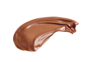 Sweet tasty chocolate cream isolated on white