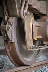 Old train wheel