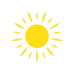 Sun icon on background for graphic and web design. Simple vector sign. Internet concept symbol for website button or mobile app.