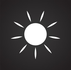 Sun icon on background for graphic and web design. Simple vector sign. Internet concept symbol for website button or mobile app.