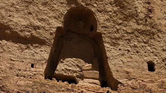 This world heritage site is located in the Bamyan Valley of Afghanistan. Part of this site was destroyed in 2001 by the Taliban.