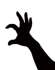 a hand silhouette vector