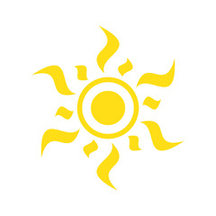 Sun icon on background for graphic and web design. Simple vector sign. Internet concept symbol for website button or mobile app.