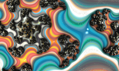 Beautiful abstract background for art projects, cards, business, posters. 3D illustration, computer-generated fractal