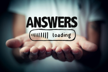 Progress Bar Loading with the text: Answers