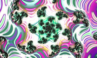 Beautiful abstract background for art projects, cards, business, posters. 3D illustration, computer-generated fractal