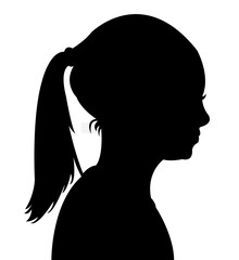 a child head silhouette vector