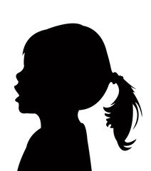 a girl head silhouette vcetor
