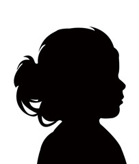 a girl head silhouette vector