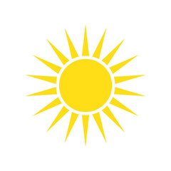 Sun icon on background for graphic and web design. Simple vector sign. Internet concept symbol for website button or mobile app.