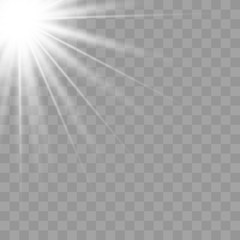 Vector transparent sunlight special lens.