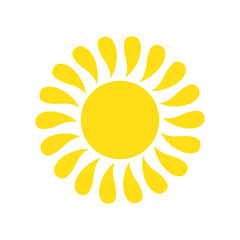 Sun icon on background for graphic and web design. Simple vector sign. Internet concept symbol for website button or mobile app.