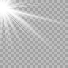 Vector transparent sunlight special lens.