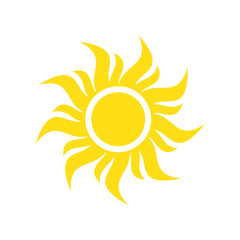 Sun icon on background for graphic and web design. Simple vector sign. Internet concept symbol for website button or mobile app.