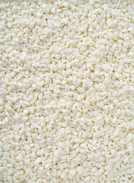 Cottage cheese on a tray