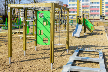building a modern childrens playground in the city