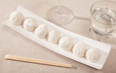 Fototapeta na wymiar Chinese dumplings dim sum