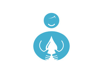 Creative Body Drop Water Logo