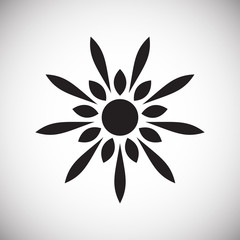 Sun icon on background for graphic and web design. Simple vector sign. Internet concept symbol for website button or mobile app.