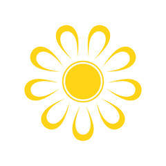 Sun icon on background for graphic and web design. Simple vector sign. Internet concept symbol for website button or mobile app.