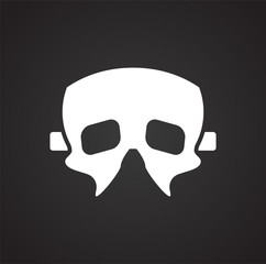 Masks icon on background for graphic and web design. Simple vector sign. Internet concept symbol for website button or mobile app.