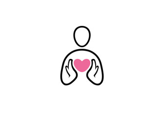 Creative body Heart Logo