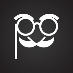 Masks icon on background for graphic and web design. Simple vector sign. Internet concept symbol for website button or mobile app.