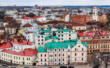 View of the Vyborg from the St. Olaf tower of Vyborg Castle, Leningrad region, Russia